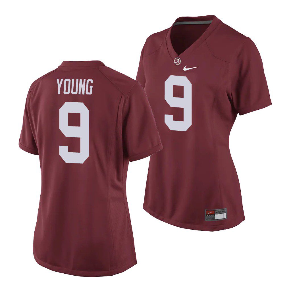 Women's Alabama Crimson Tide Bryce Young #9 Game Crimson Replica NCAA College Football Jersey